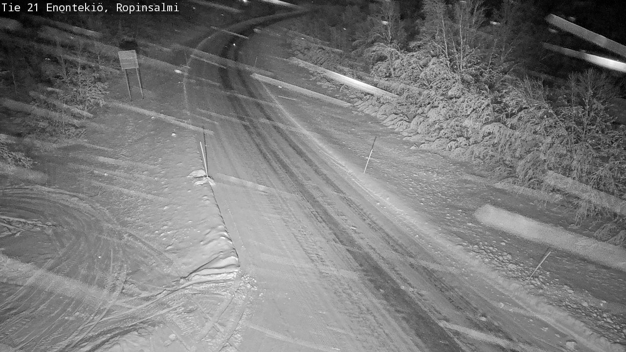 Weather Camera Image Väg 21 Enontekiö, Ropinsalmi, Enontekiö, Lappi
