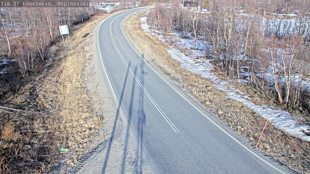 Weather Camera Image Väg 21 Enontekiö, Ropinsalmi, Enontekiö, Lappi