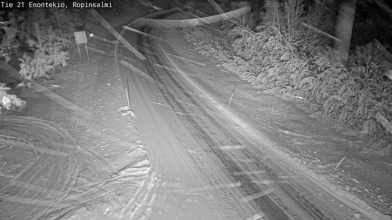 Weather Camera Image Väg 21 Enontekiö, Ropinsalmi, Enontekiö, Lappi