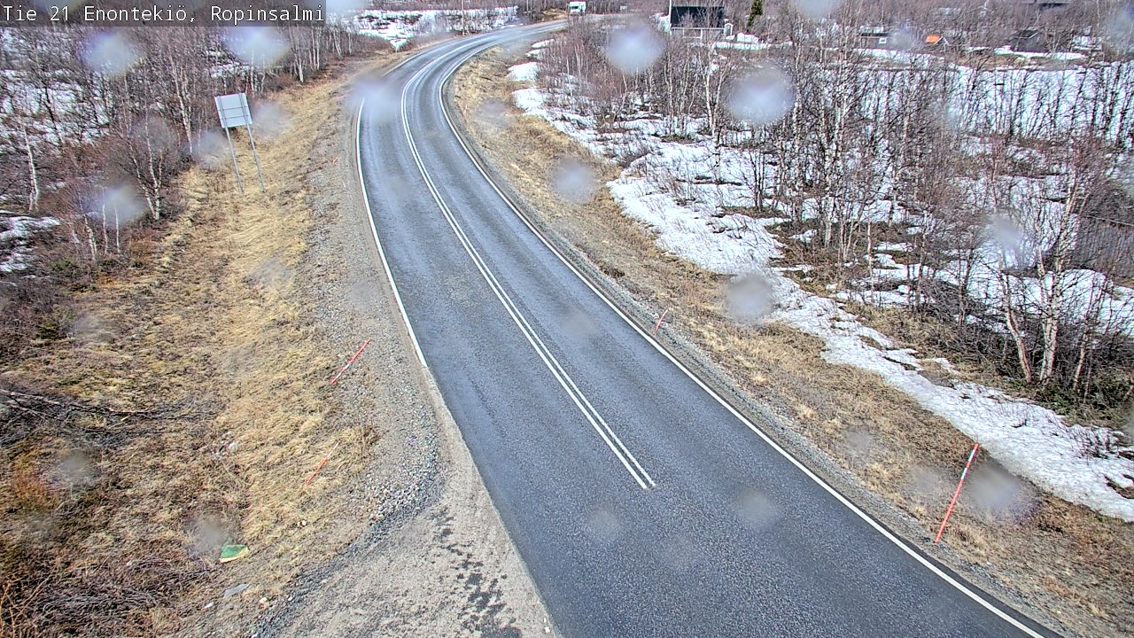 Weather Camera Image Road 21 Enontekiö, Ropinsalmi, Enontekiö, Lappi