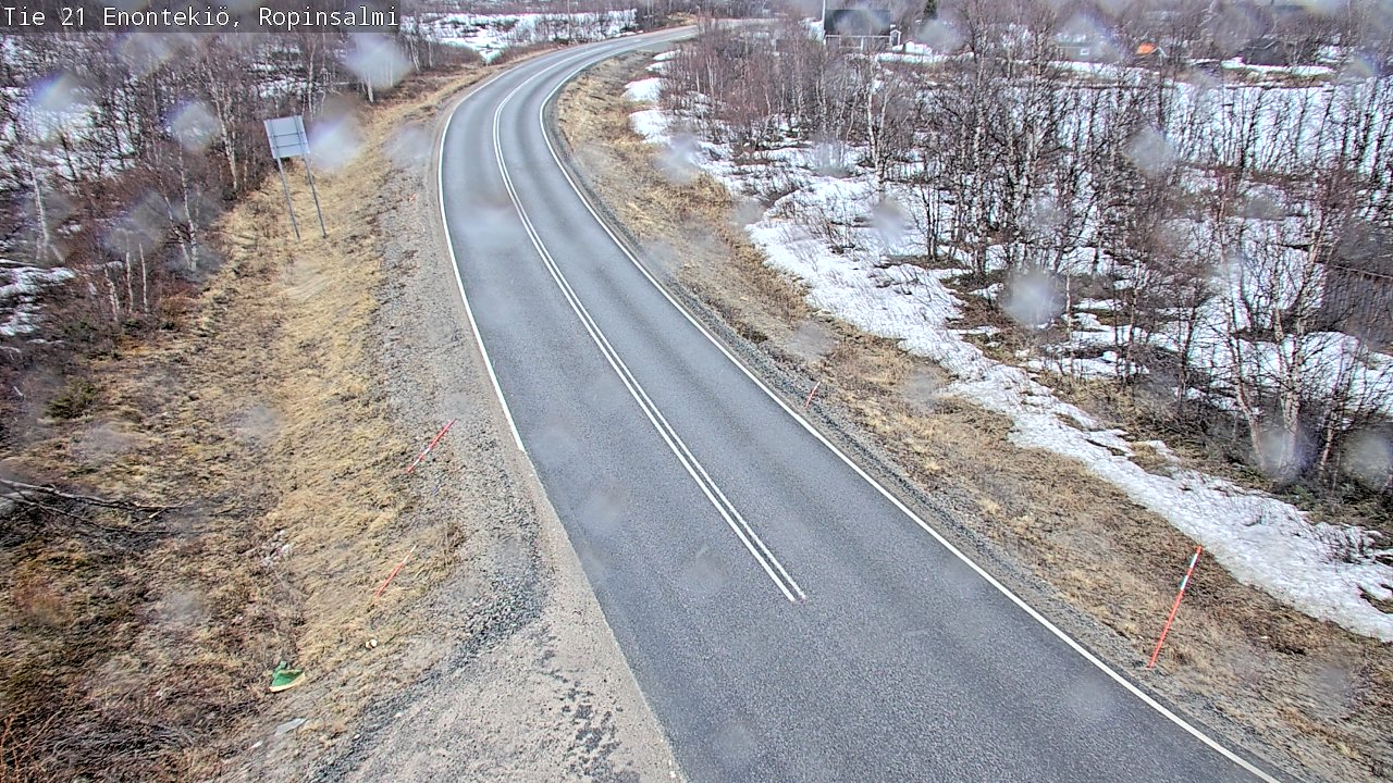 Weather Camera Image Road 21 Enontekiö, Ropinsalmi, Enontekiö, Lappi