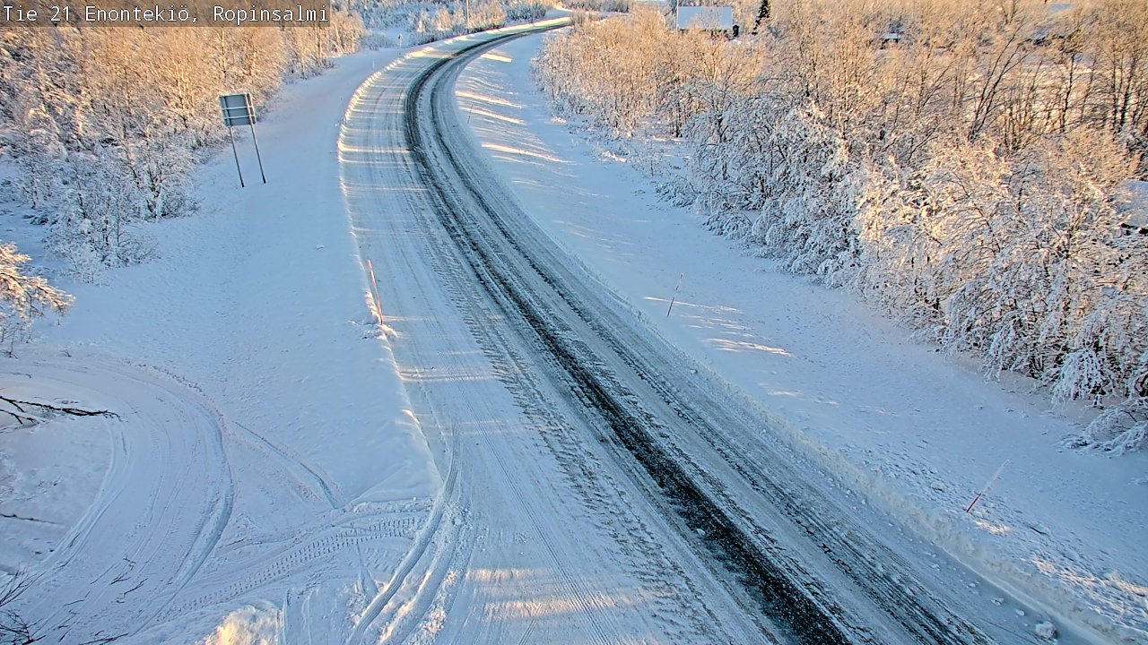 Weather Camera Image Road 21 Enontekiö, Ropinsalmi, Enontekiö, Lappi