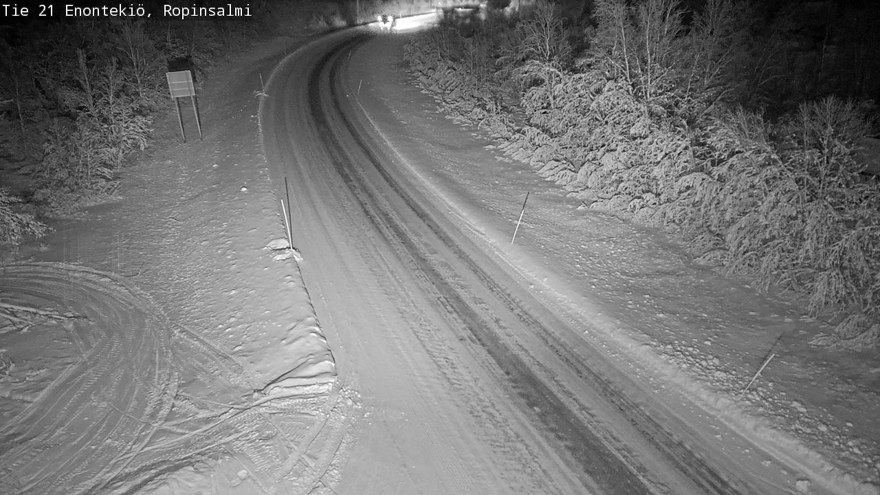 Weather Camera Image Väg 21 Enontekiö, Ropinsalmi, Enontekiö, Lappi
