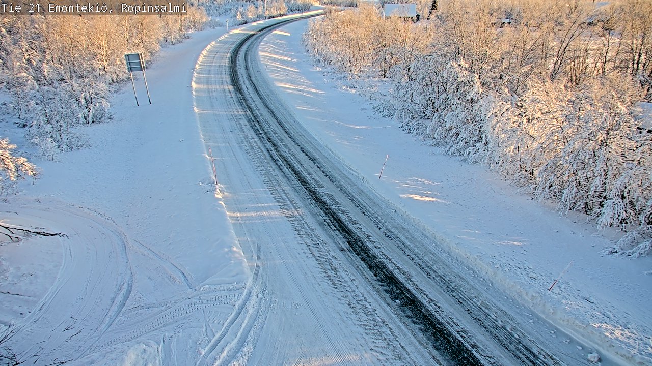 Weather Camera Image Road 21 Enontekiö, Ropinsalmi, Enontekiö, Lappi
