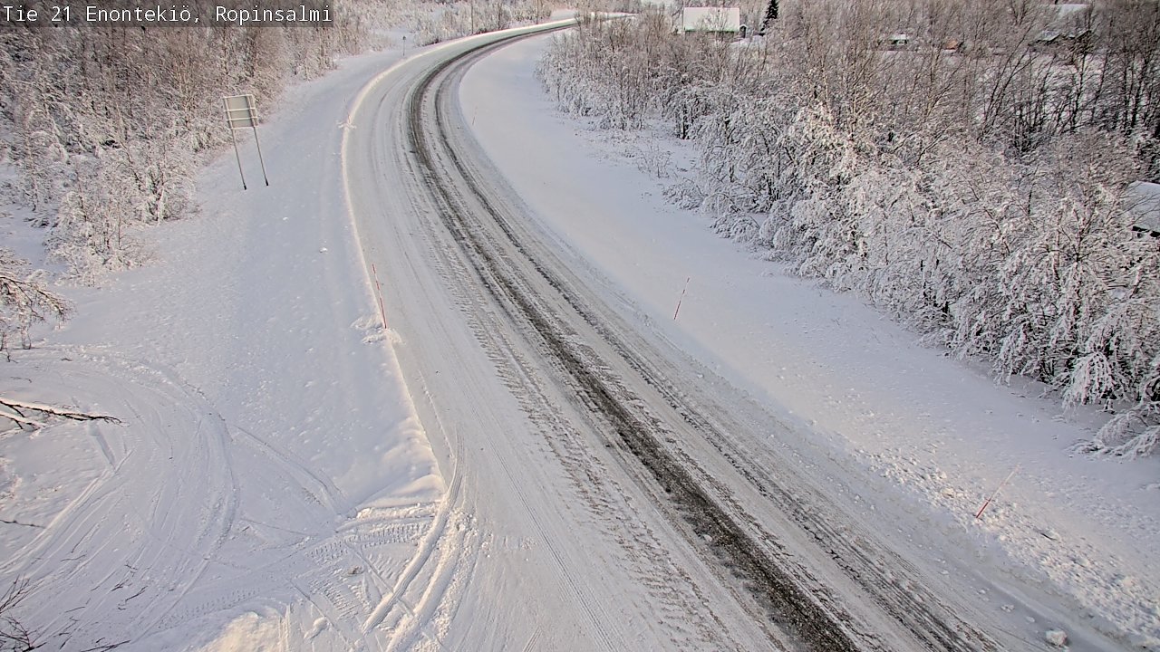 Weather Camera Image Road 21 Enontekiö, Ropinsalmi, Enontekiö, Lappi