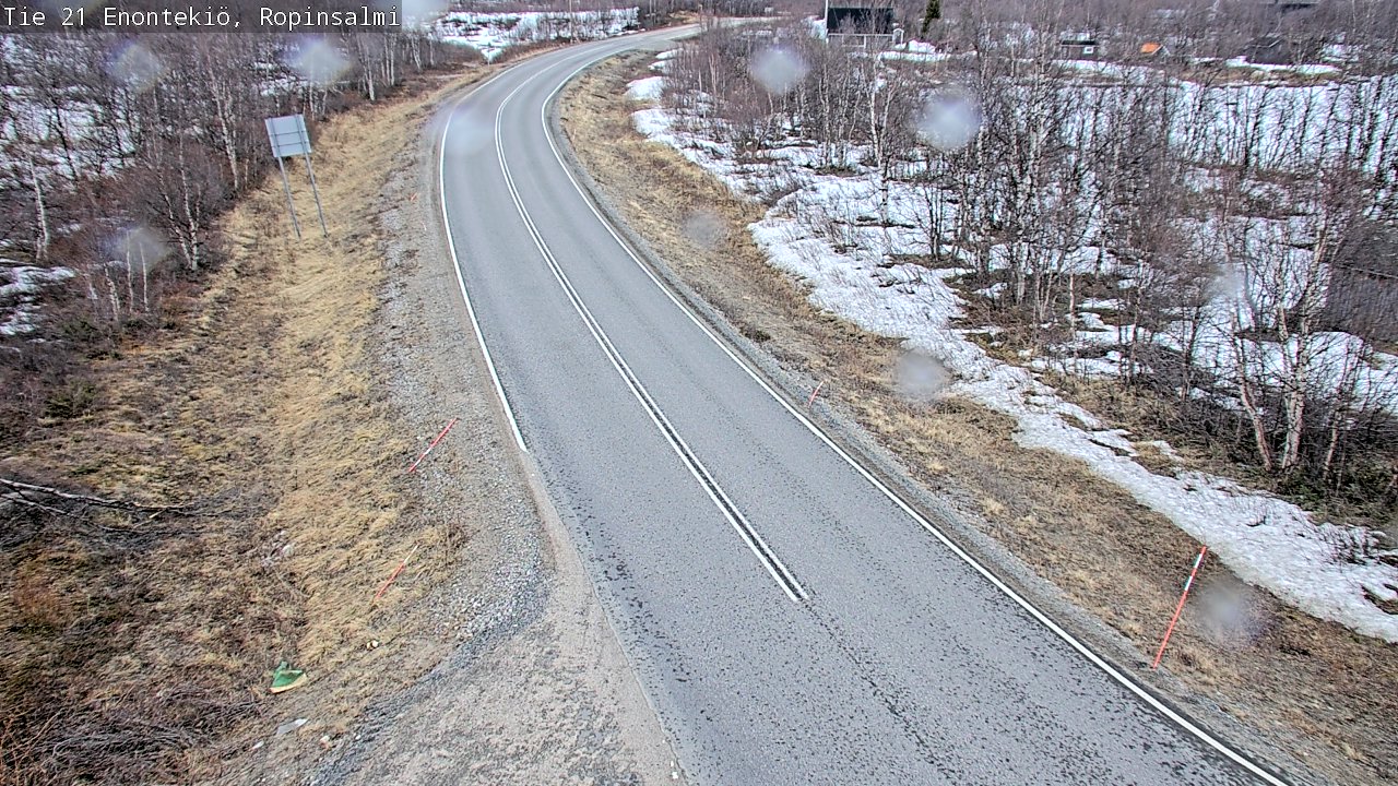 Weather Camera Image Road 21 Enontekiö, Ropinsalmi, Enontekiö, Lappi