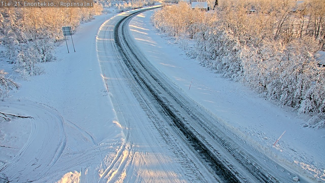Weather Camera Image Road 21 Enontekiö, Ropinsalmi, Enontekiö, Lappi
