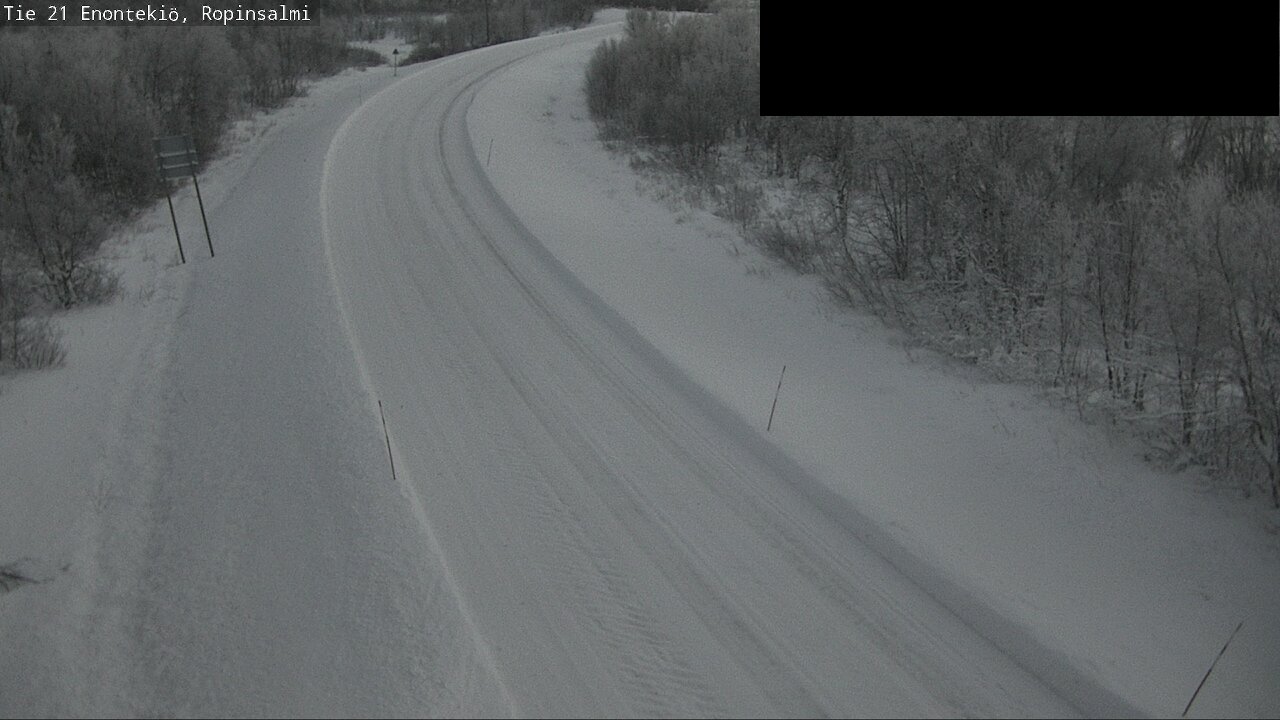 Weather Camera Image Road 21 Enontekiö, Ropinsalmi, Enontekiö, Lappi