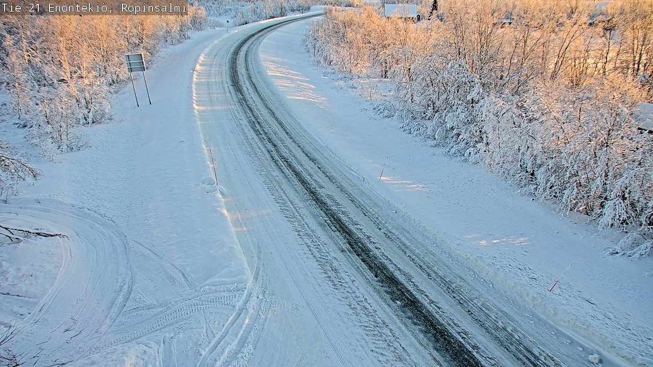 Weather Camera Image Road 21 Enontekiö, Ropinsalmi, Enontekiö, Lappi