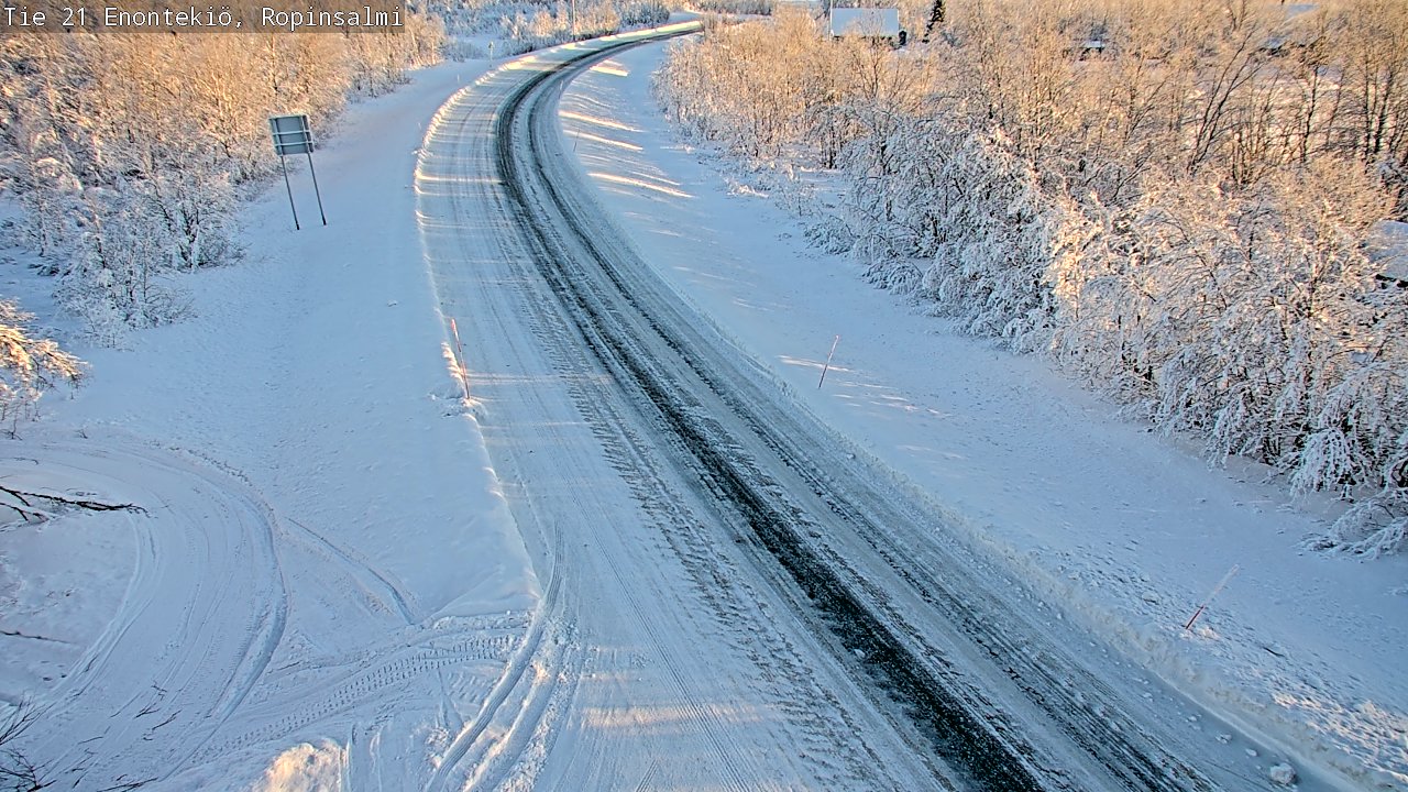 Weather Camera Image Road 21 Enontekiö, Ropinsalmi, Enontekiö, Lappi