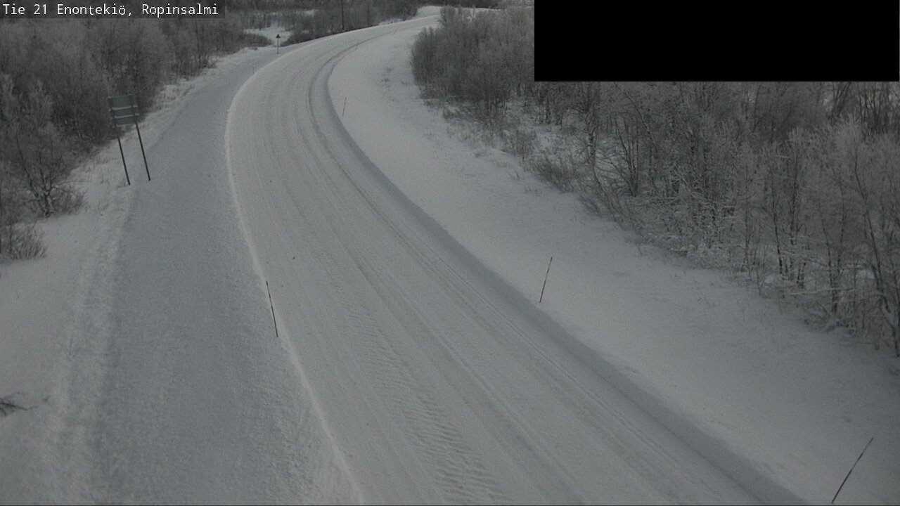 Weather Camera Image Väg 21 Enontekiö, Ropinsalmi, Enontekiö, Lappi