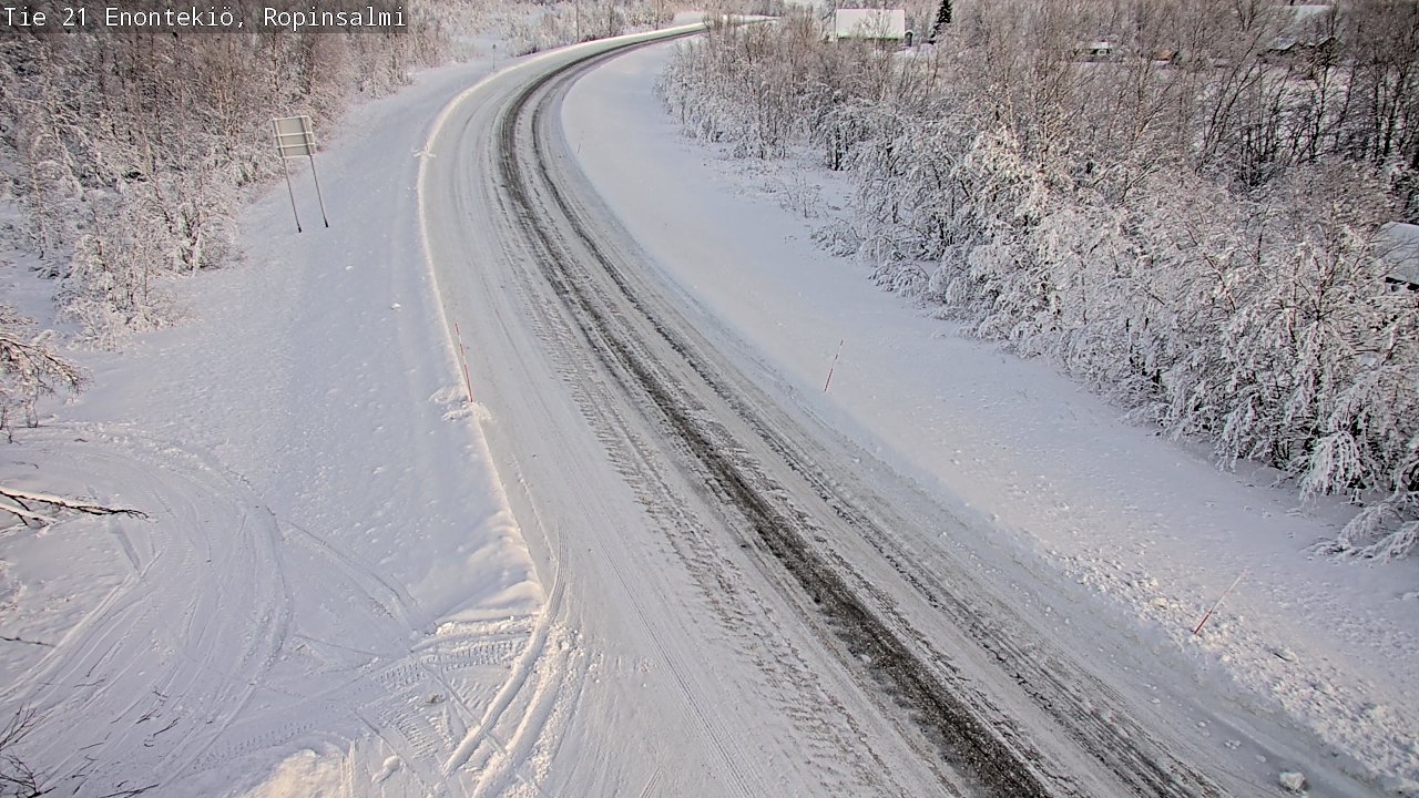 Weather Camera Image Road 21 Enontekiö, Ropinsalmi, Enontekiö, Lappi