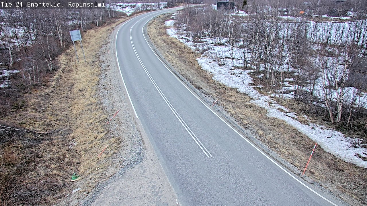 Weather Camera Image Road 21 Enontekiö, Ropinsalmi, Enontekiö, Lappi