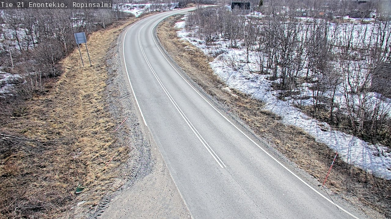 Weather Camera Image Road 21 Enontekiö, Ropinsalmi, Enontekiö, Lappi