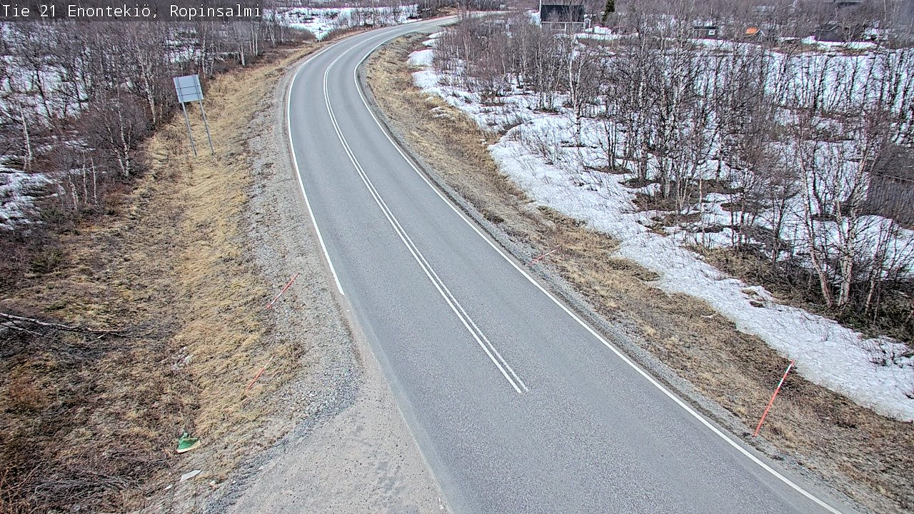Weather Camera Image Road 21 Enontekiö, Ropinsalmi, Enontekiö, Lappi