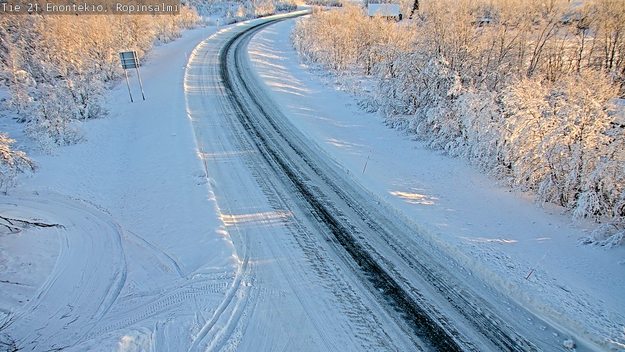 Weather Camera Image Road 21 Enontekiö, Ropinsalmi, Enontekiö, Lappi