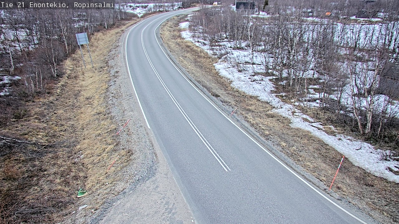 Weather Camera Image Road 21 Enontekiö, Ropinsalmi, Enontekiö, Lappi