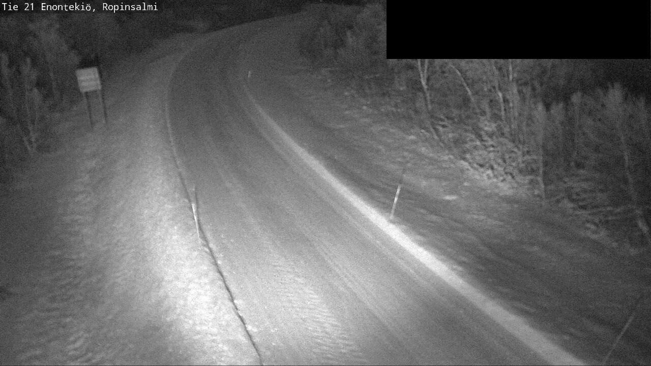Weather Camera Image Road 21 Enontekiö, Ropinsalmi, Enontekiö, Lappi