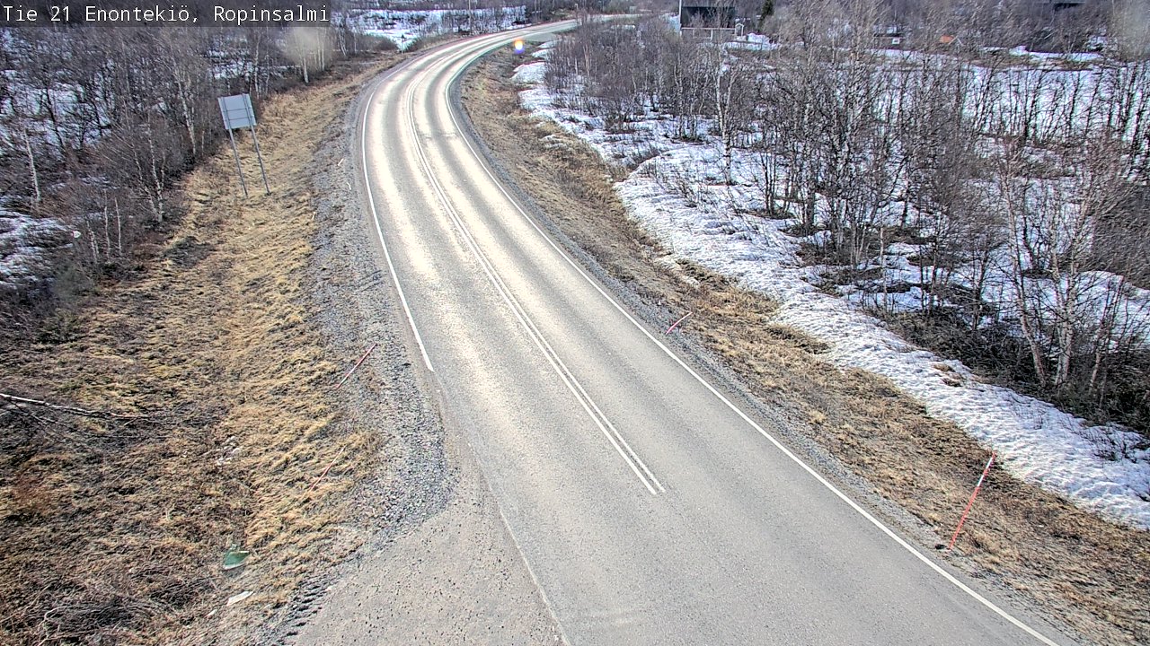 Weather Camera Image Road 21 Enontekiö, Ropinsalmi, Enontekiö, Lappi