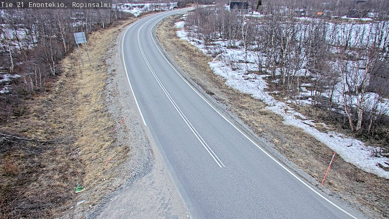 Weather Camera Image Road 21 Enontekiö, Ropinsalmi, Enontekiö, Lappi
