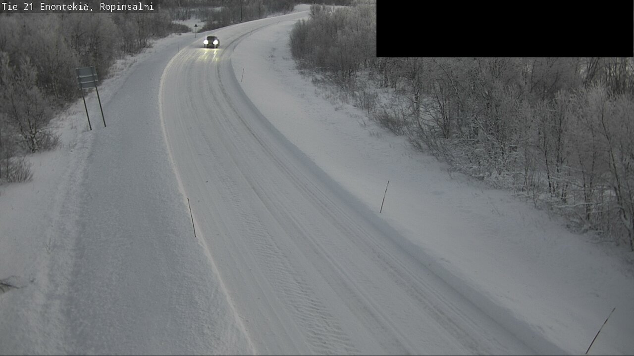 Weather Camera Image Väg 21 Enontekiö, Ropinsalmi, Enontekiö, Lappi
