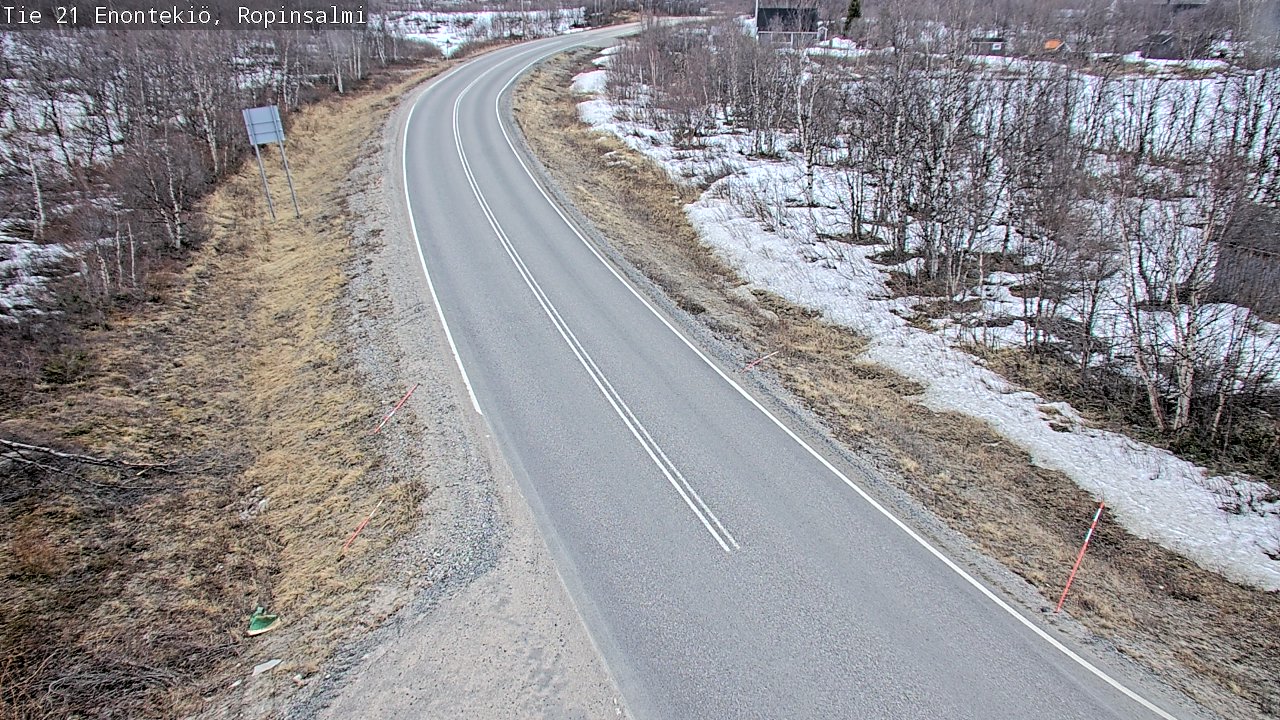 Weather Camera Image Road 21 Enontekiö, Ropinsalmi, Enontekiö, Lappi