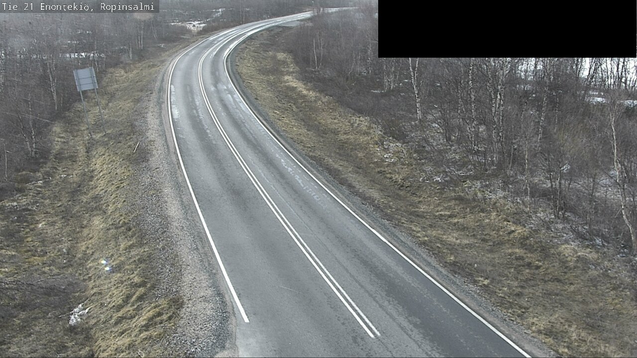 Weather Camera Image Road 21 Enontekiö, Ropinsalmi, Enontekiö, Lappi