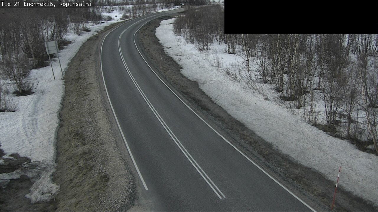 Weather Camera Image Road 21 Enontekiö, Ropinsalmi, Enontekiö, Lappi