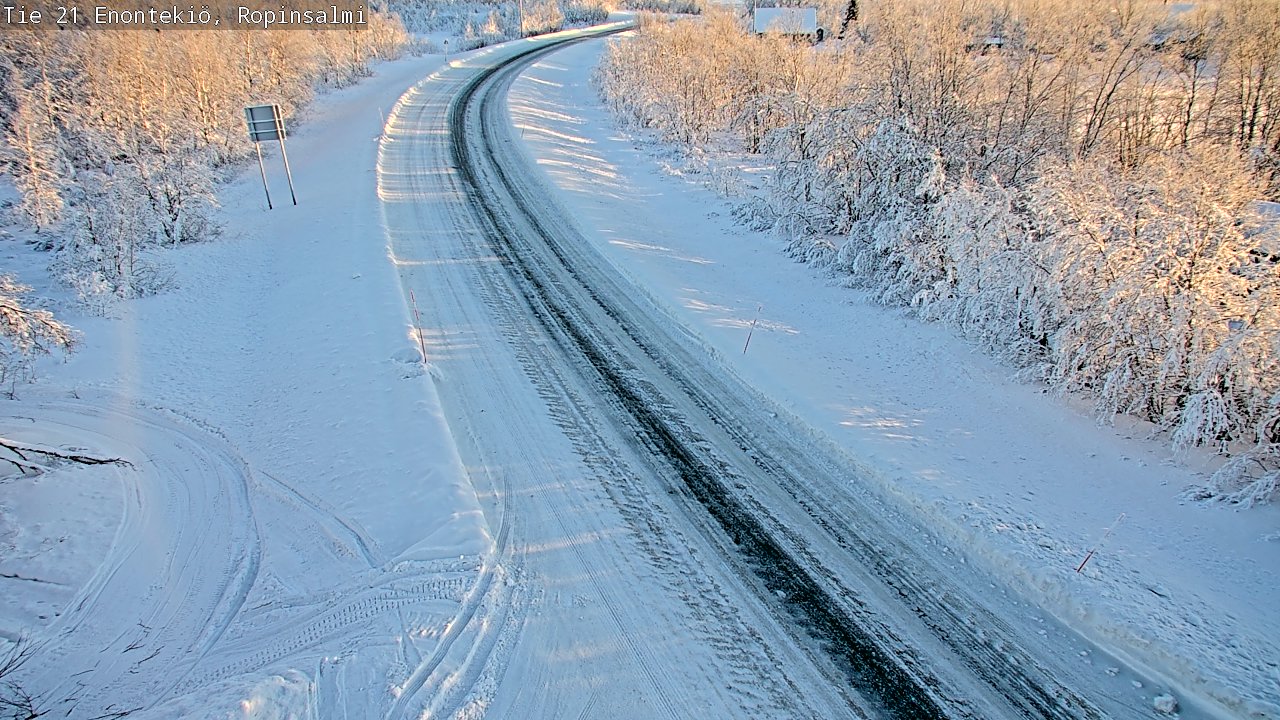 Weather Camera Image Road 21 Enontekiö, Ropinsalmi, Enontekiö, Lappi