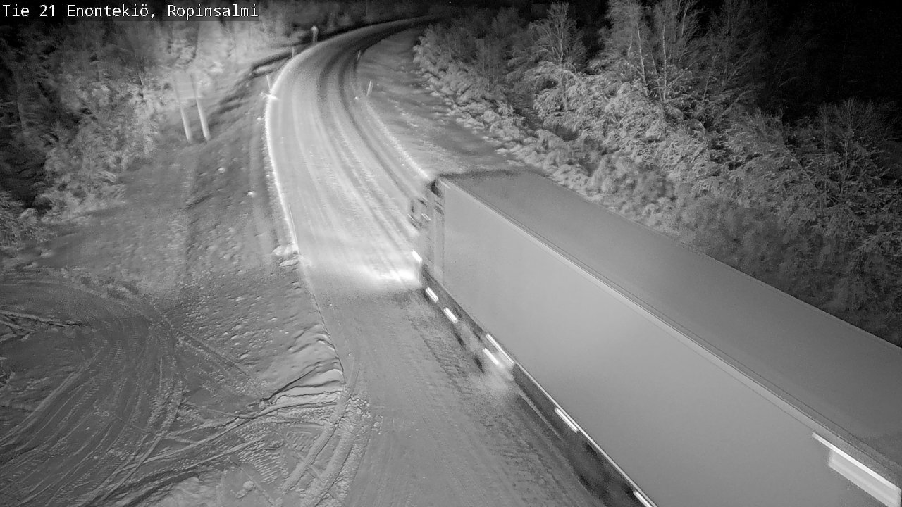 Weather Camera Image Väg 21 Enontekiö, Ropinsalmi, Enontekiö, Lappi