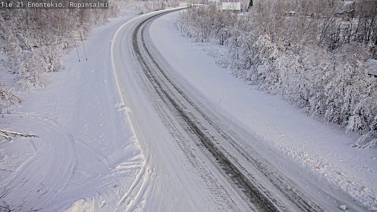Weather Camera Image Road 21 Enontekiö, Ropinsalmi, Enontekiö, Lappi