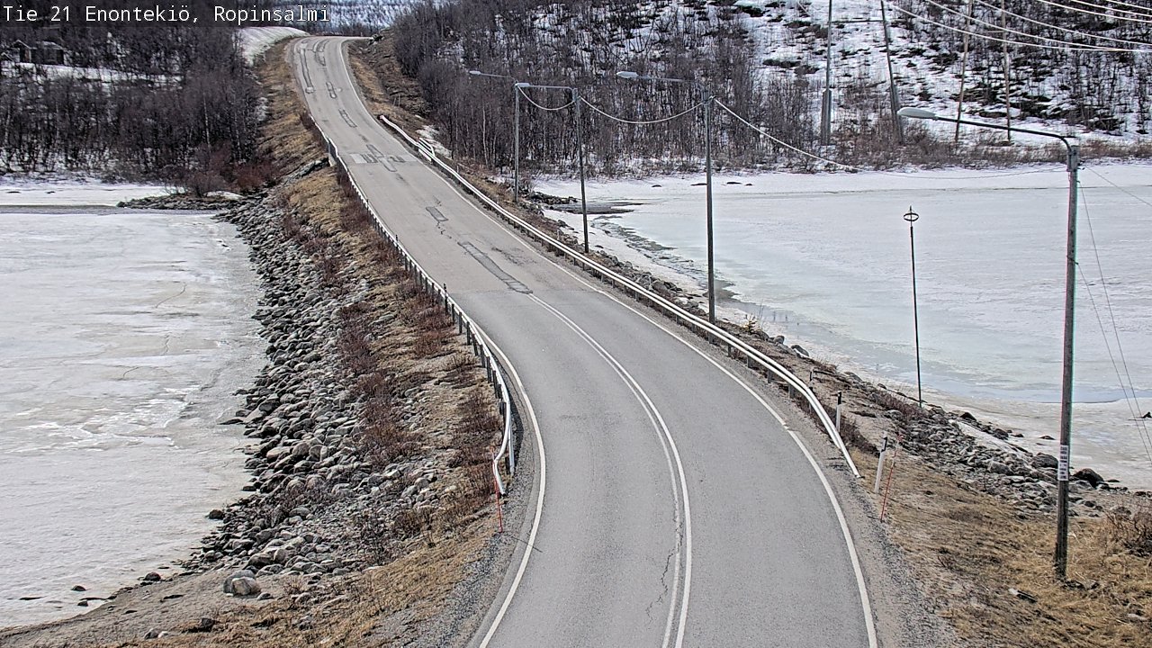 Weather Camera Image Väg 21 Enontekiö, Ropinsalmi, Enontekiö, Lappi