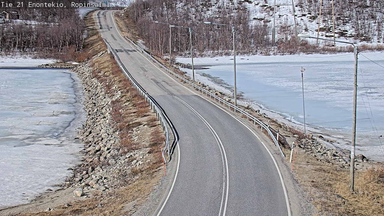 Weather Camera Image Väg 21 Enontekiö, Ropinsalmi, Enontekiö, Lappi