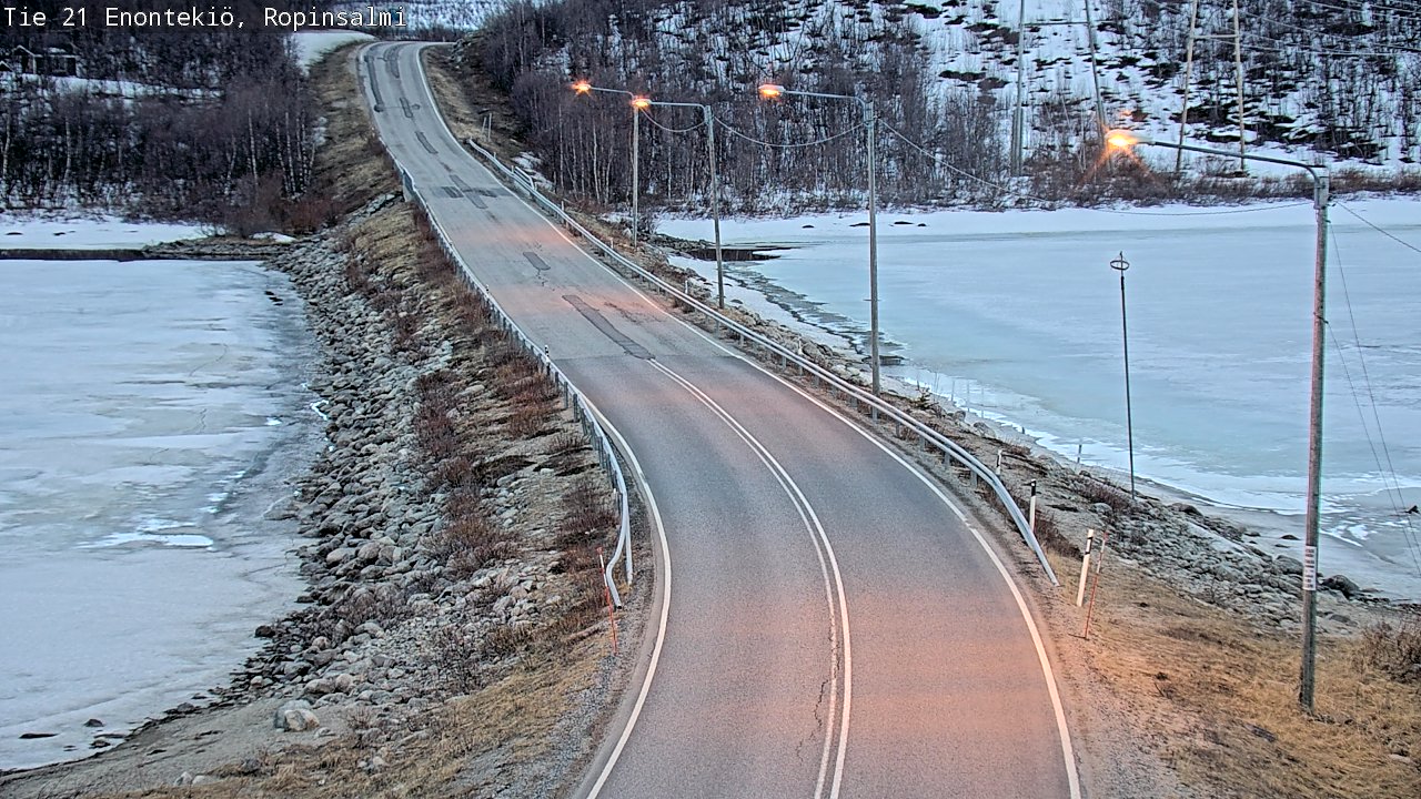 Kelikamerat Kuva Tie 21 Enontekiö, Ropinsalmi, Enontekiö, Lappi