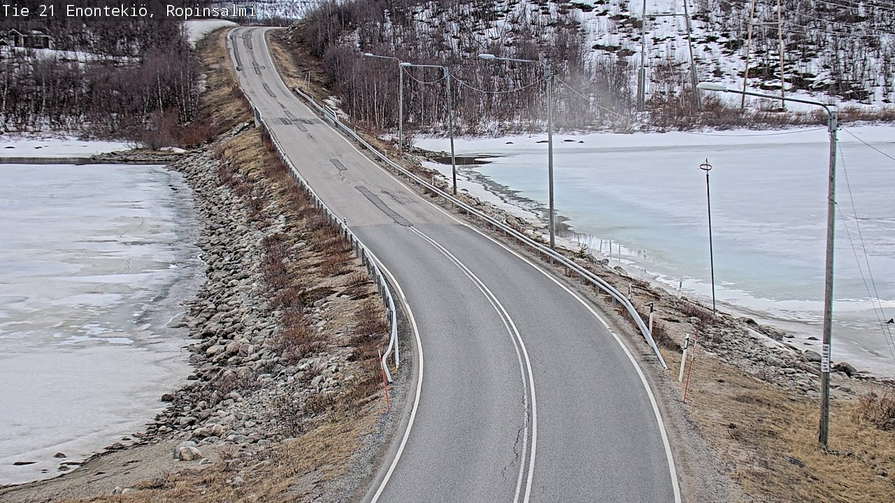 Weather Camera Image Väg 21 Enontekiö, Ropinsalmi, Enontekiö, Lappi