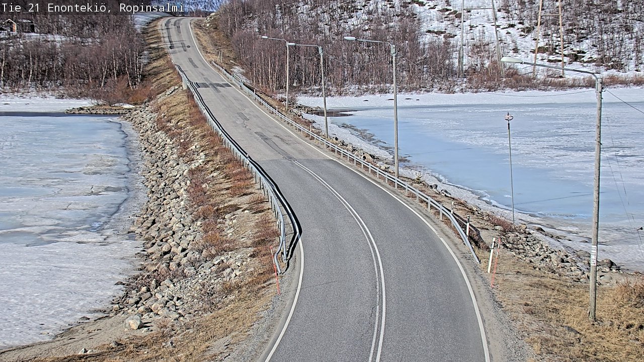 Weather Camera Image Väg 21 Enontekiö, Ropinsalmi, Enontekiö, Lappi