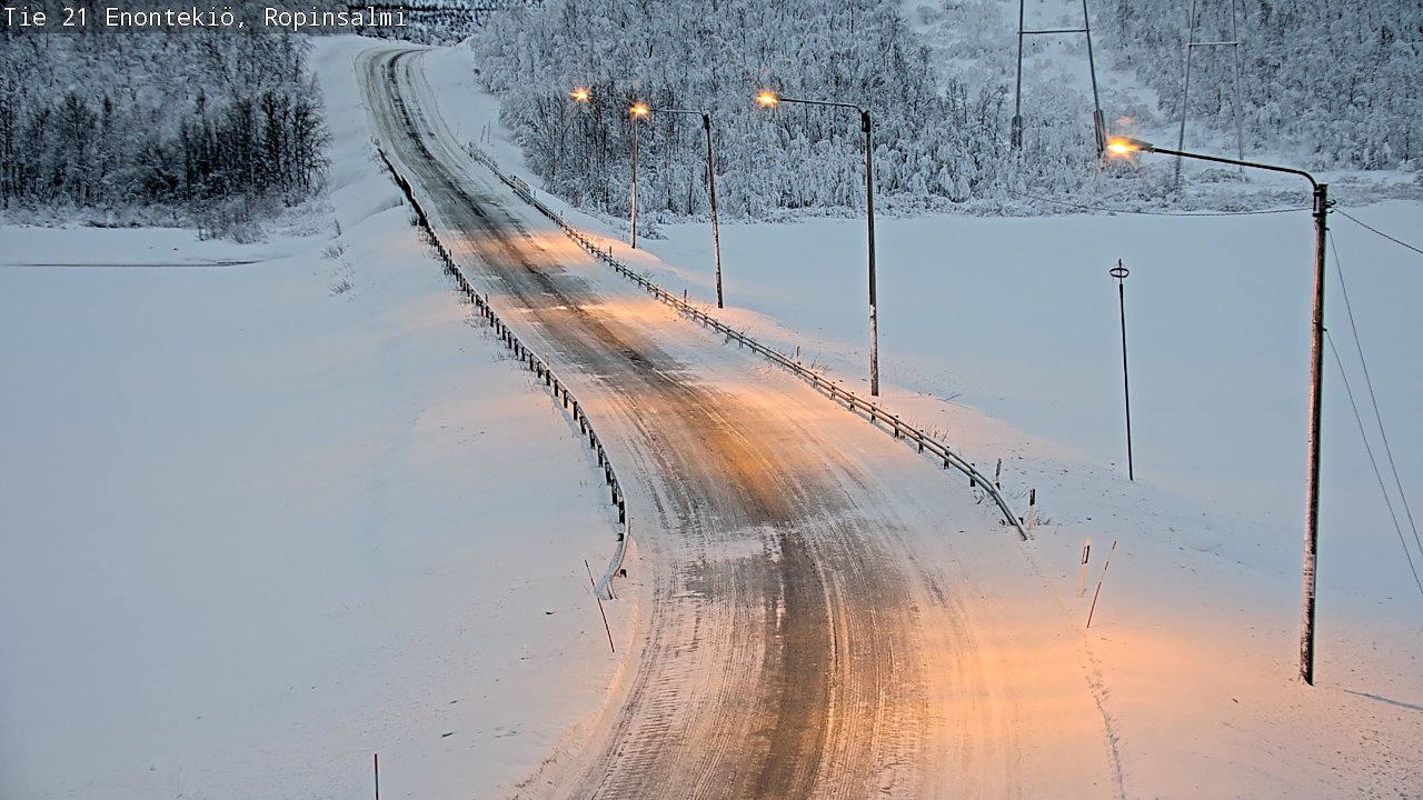 Kelikamerat Kuva Tie 21 Enontekiö, Ropinsalmi, Enontekiö, Lappi