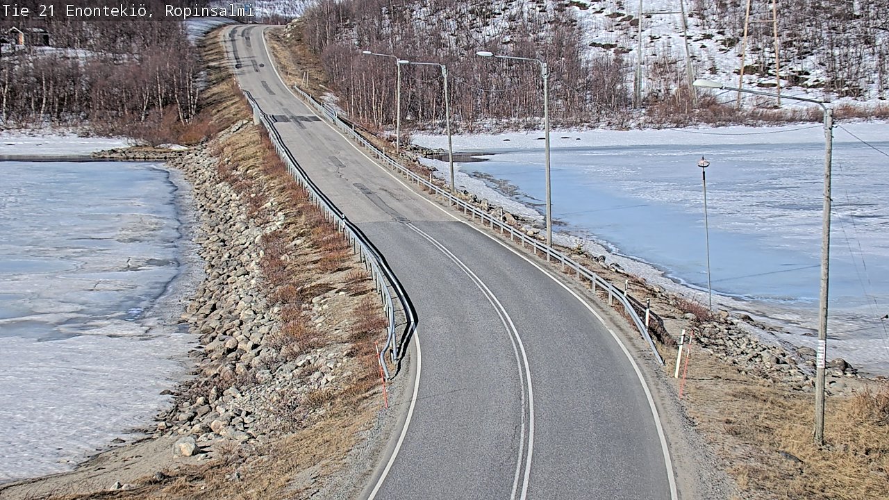 Weather Camera Image Väg 21 Enontekiö, Ropinsalmi, Enontekiö, Lappi