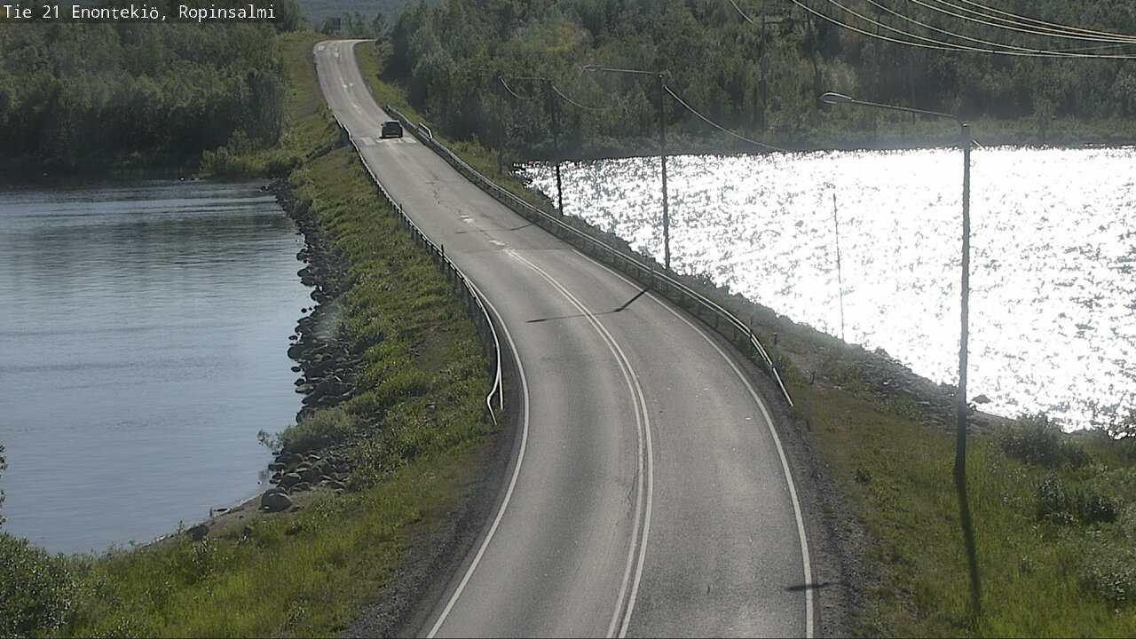 Weather Camera Image Väg 21 Enontekiö, Ropinsalmi, Enontekiö, Lappi
