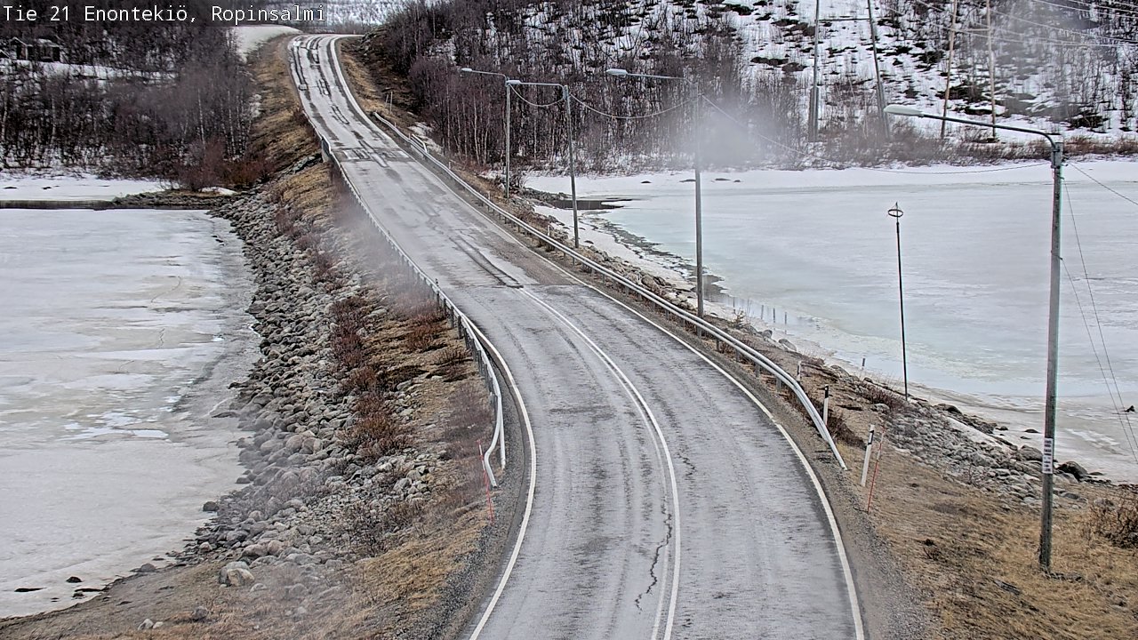 Weather Camera Image Väg 21 Enontekiö, Ropinsalmi, Enontekiö, Lappi