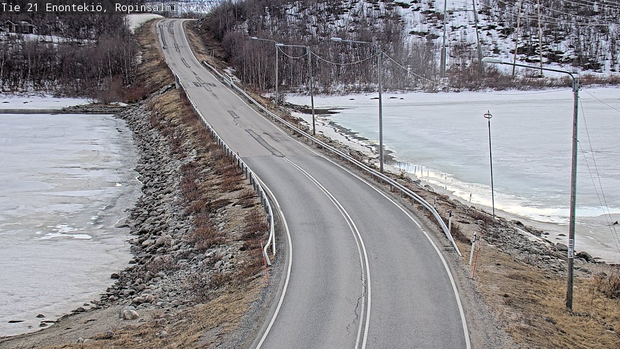 Weather Camera Image Väg 21 Enontekiö, Ropinsalmi, Enontekiö, Lappi