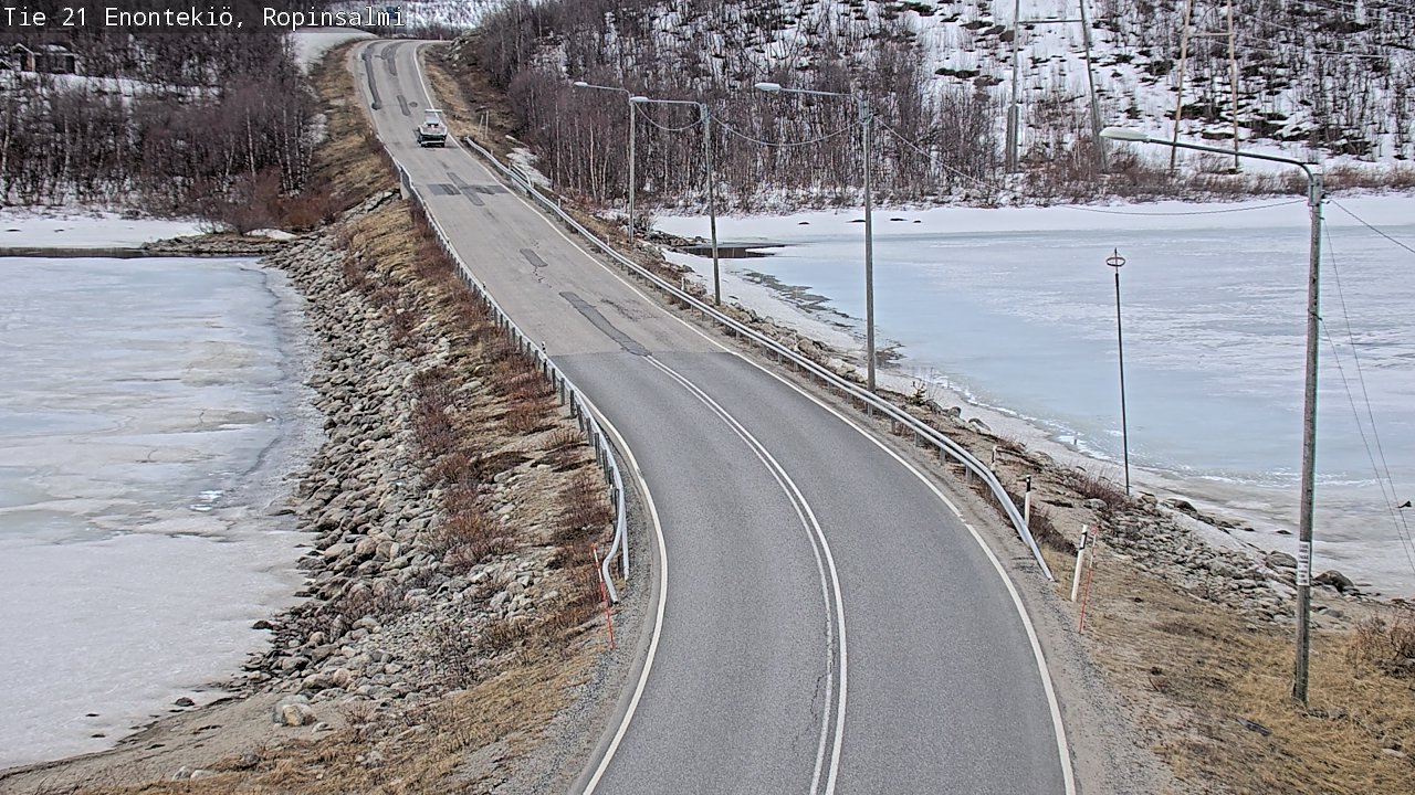 Weather Camera Image Väg 21 Enontekiö, Ropinsalmi, Enontekiö, Lappi