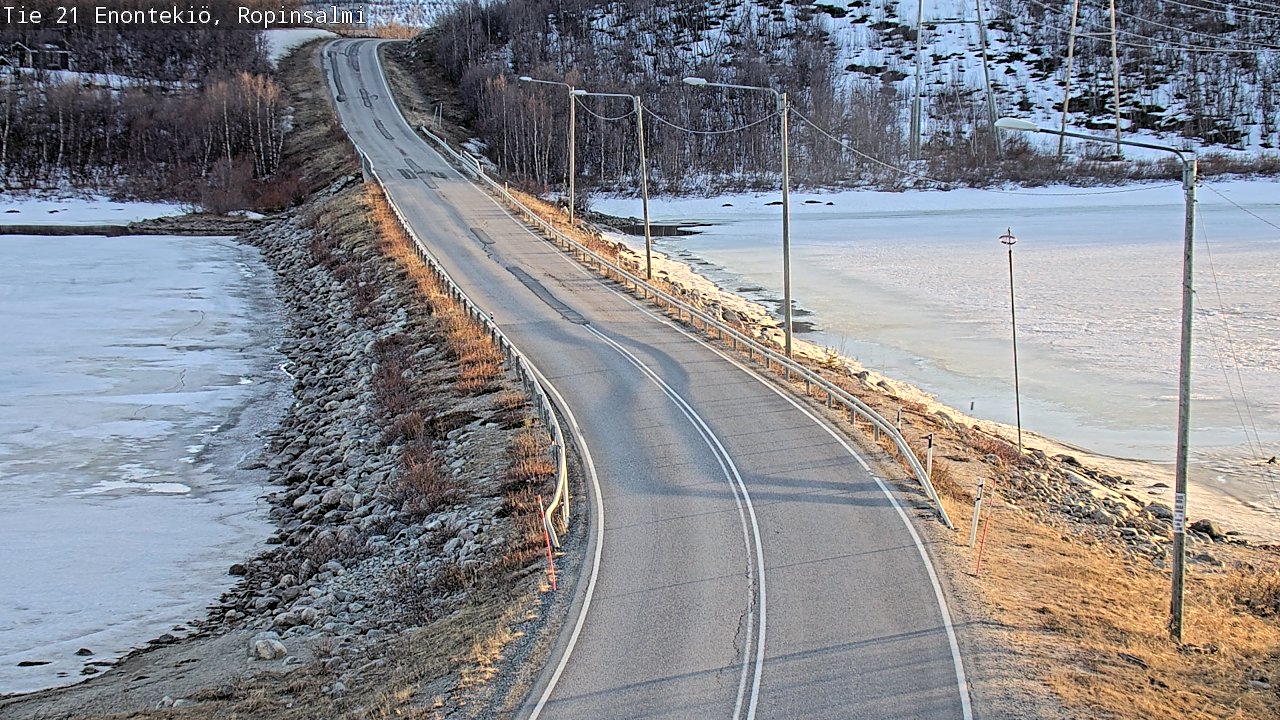 Weather Camera Image Väg 21 Enontekiö, Ropinsalmi, Enontekiö, Lappi