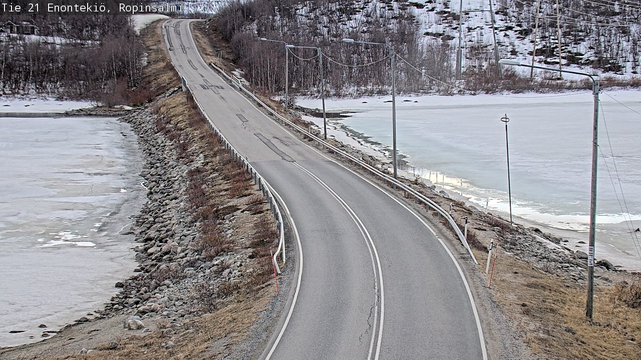 Weather Camera Image Väg 21 Enontekiö, Ropinsalmi, Enontekiö, Lappi