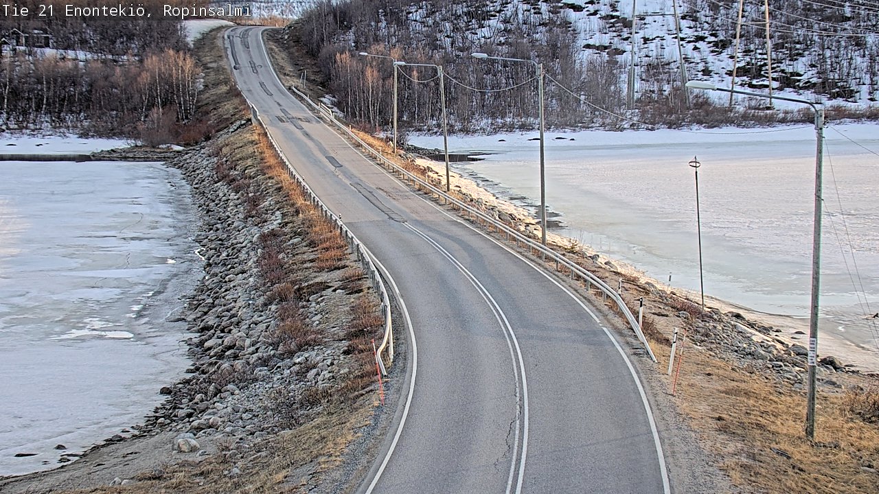 Weather Camera Image Väg 21 Enontekiö, Ropinsalmi, Enontekiö, Lappi