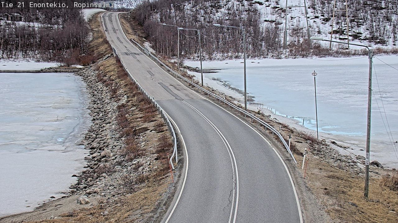 Weather Camera Image Väg 21 Enontekiö, Ropinsalmi, Enontekiö, Lappi