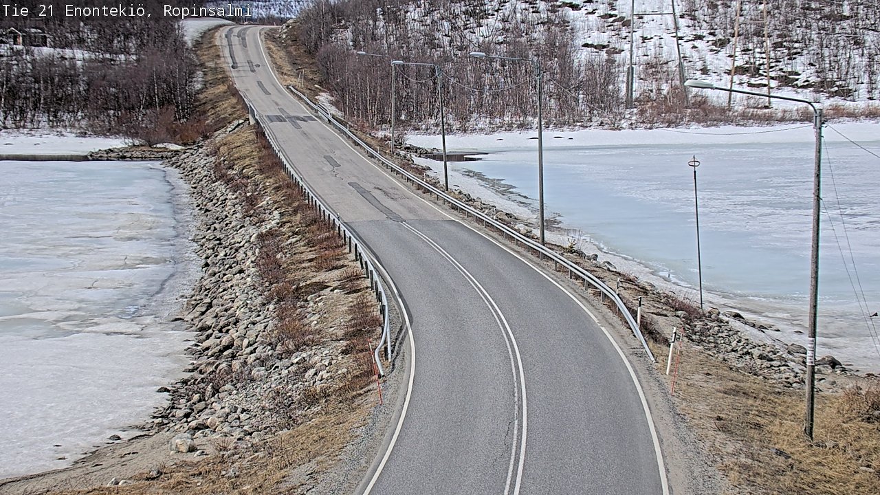 Weather Camera Image Väg 21 Enontekiö, Ropinsalmi, Enontekiö, Lappi