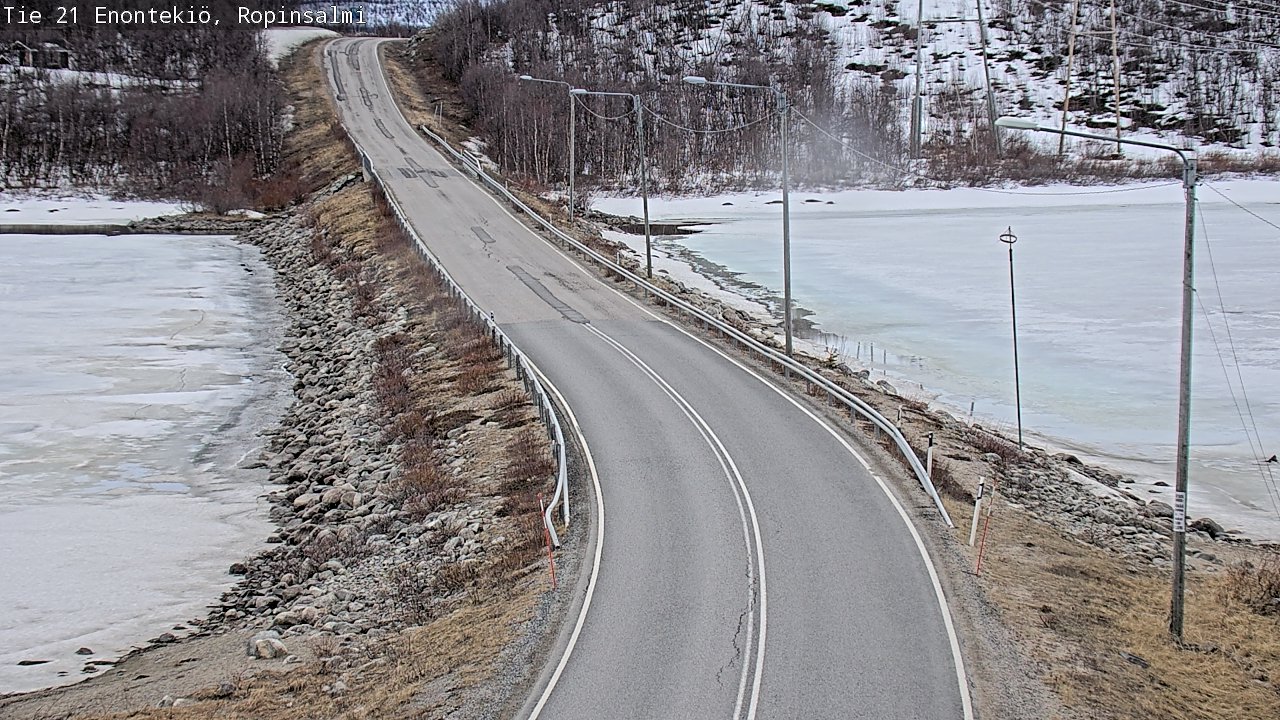 Weather Camera Image Väg 21 Enontekiö, Ropinsalmi, Enontekiö, Lappi