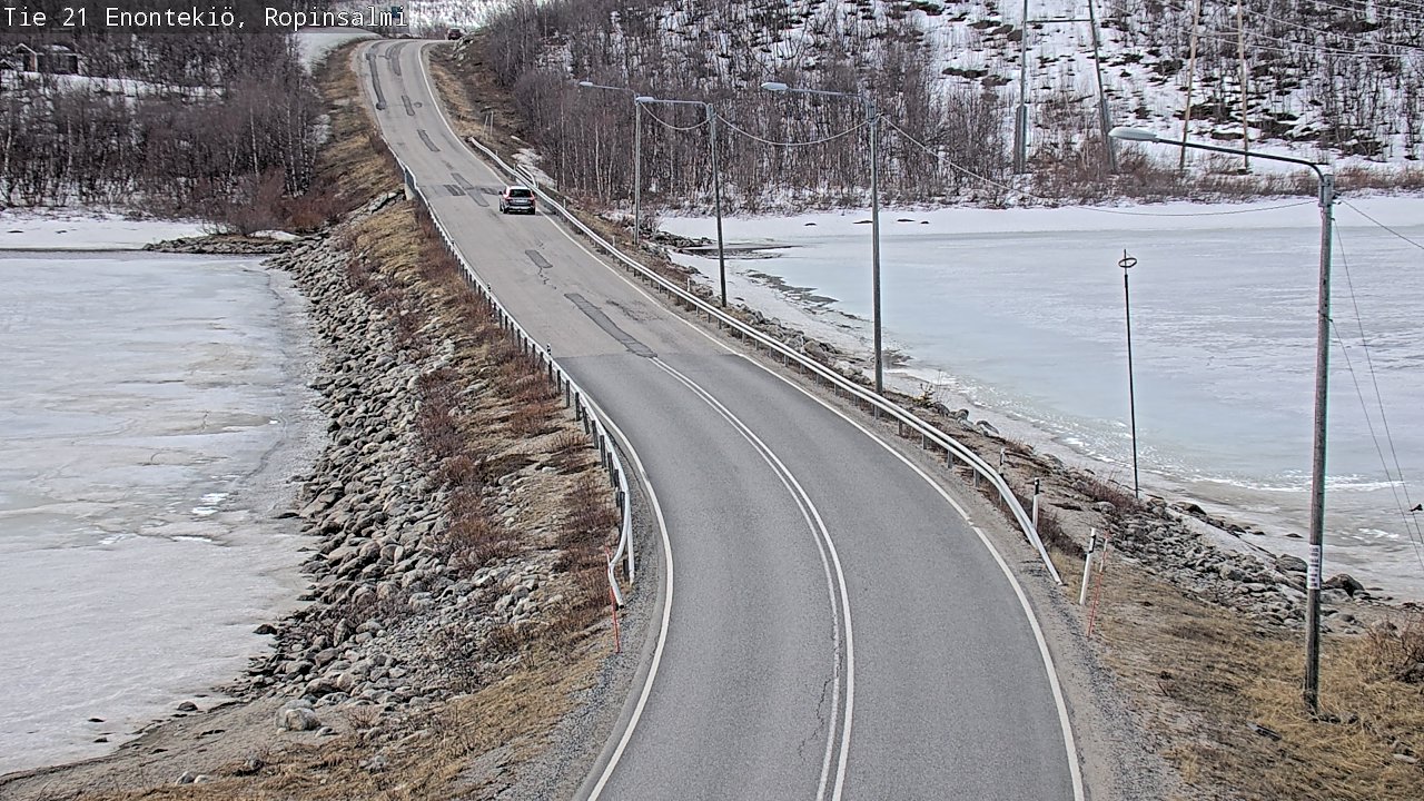 Weather Camera Image Väg 21 Enontekiö, Ropinsalmi, Enontekiö, Lappi