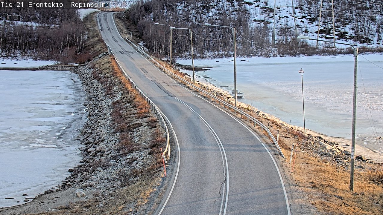 Weather Camera Image Väg 21 Enontekiö, Ropinsalmi, Enontekiö, Lappi